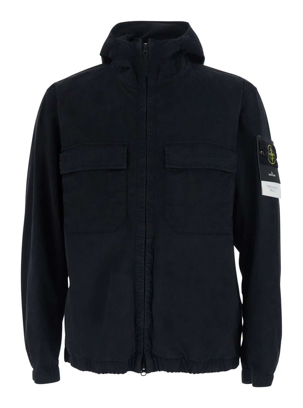 Stone Island Men Stretch Organic Cotton Twill, Garment Dyed