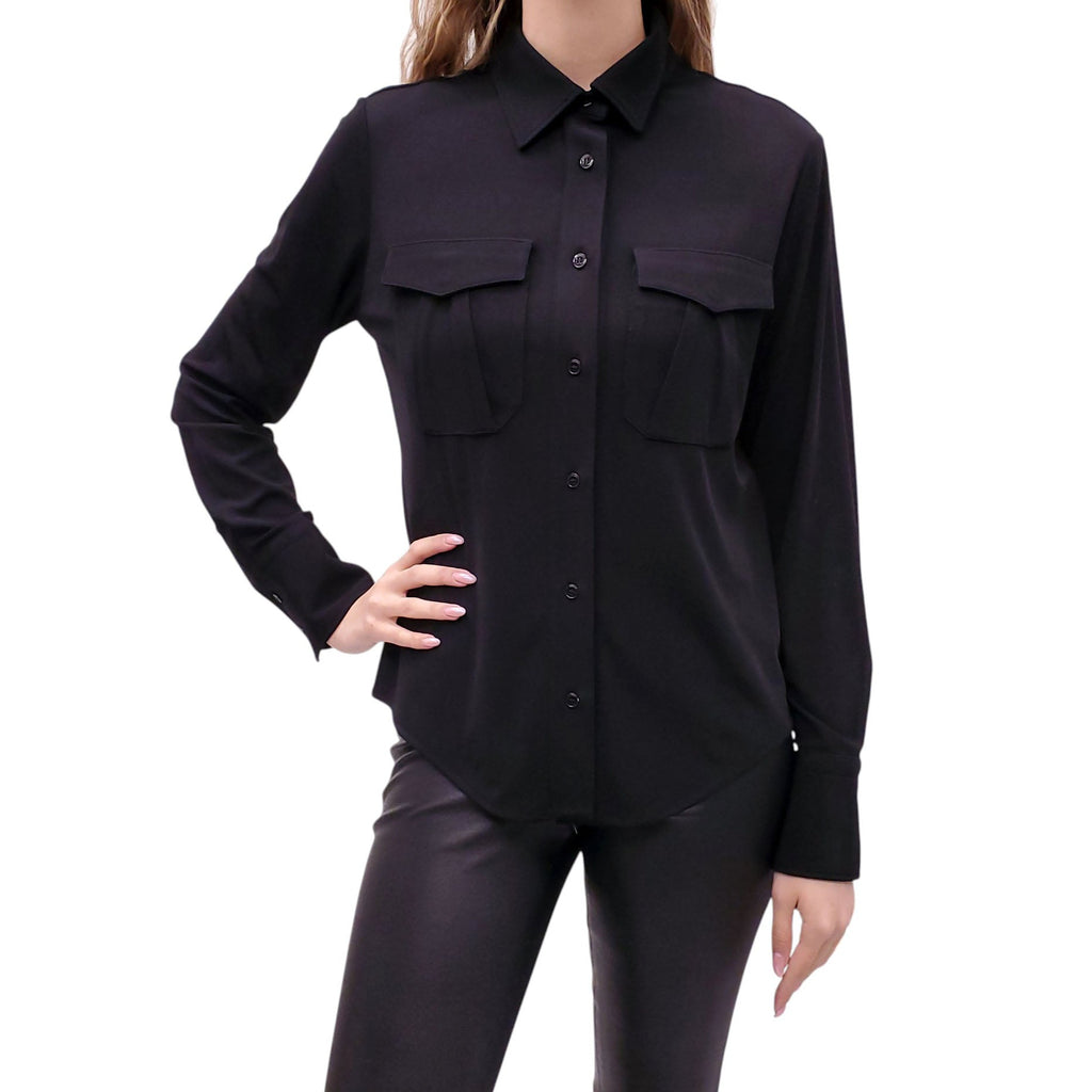 TOM FORD BLACK BUTTON UP SHIRT - SIZE 40