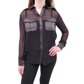 TOM FORD SHEER BLOUSE WITH SATIN POCKETS - SIZE 40