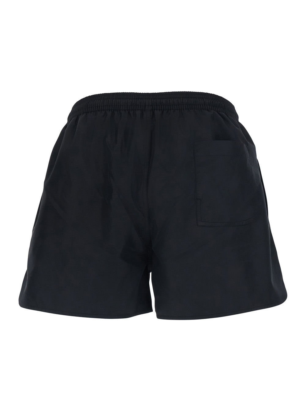 Jacquemus Men 'Le Short De Bain Puntini' Black Swim Shorts With Logo Embroidery On The Side And Elasticated Waist In Tech Fabric For Men