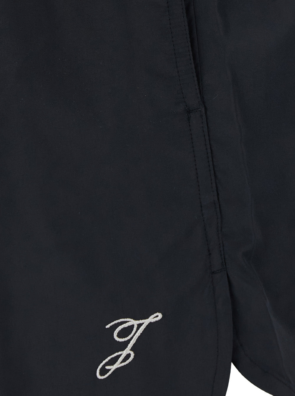 Jacquemus Men 'Le Short De Bain Puntini' Black Swim Shorts With Logo Embroidery On The Side And Elasticated Waist In Tech Fabric For Men