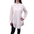 CHLOÉ WHITE COTTON BLOUSE WITH SIDE BUTTONS - SIZE 36