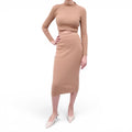 THE ANDAMANE CAMEL LOUNGE SKIRT SET - SIZE XS