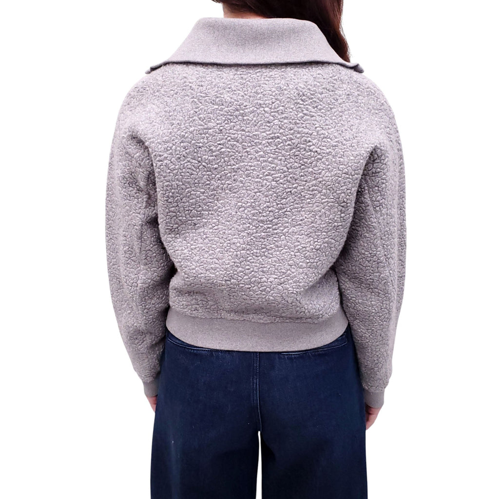 ACNE STUDIOS GREY QUARTER ZIP SWEATER - SIZE XS