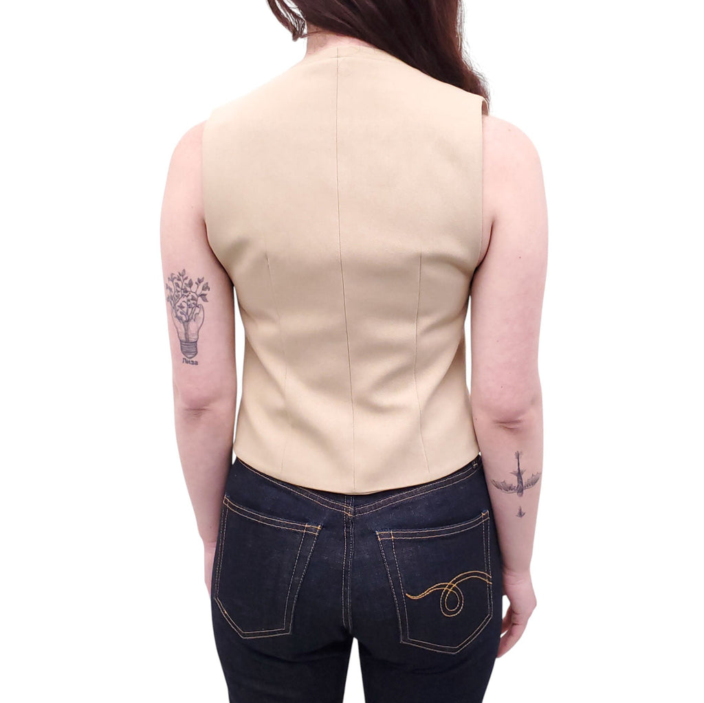 NILI LOTAN KHAKI VEST - SIZE 2
