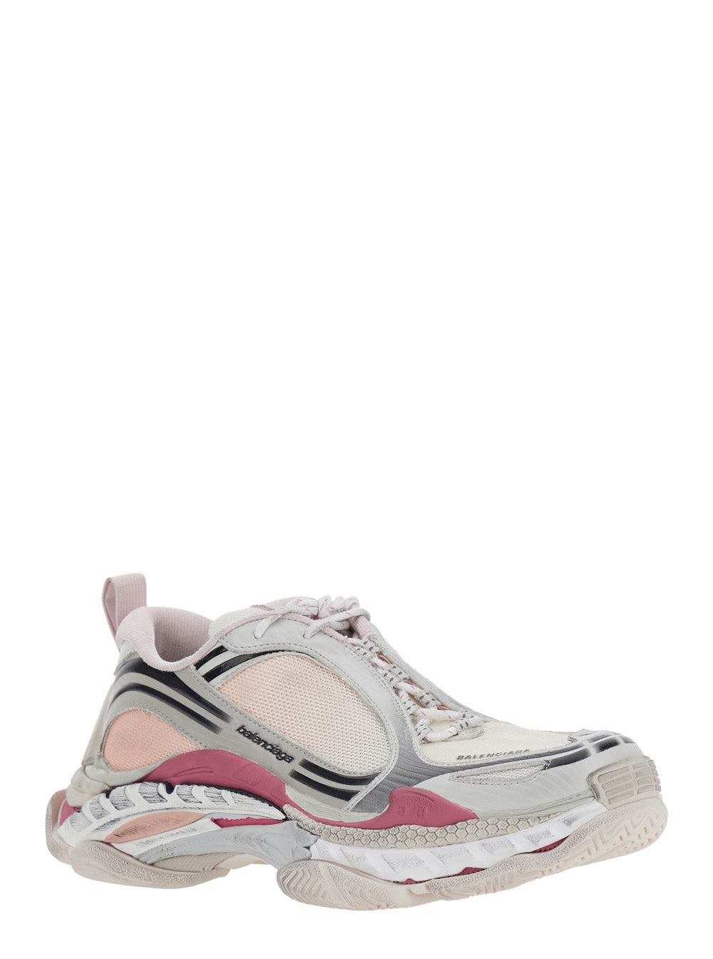 Balenciaga Women 'Triple-S 2' Multicolor Sneakers With Logo On The Front And Back And Worn Effect In Leather For Women
