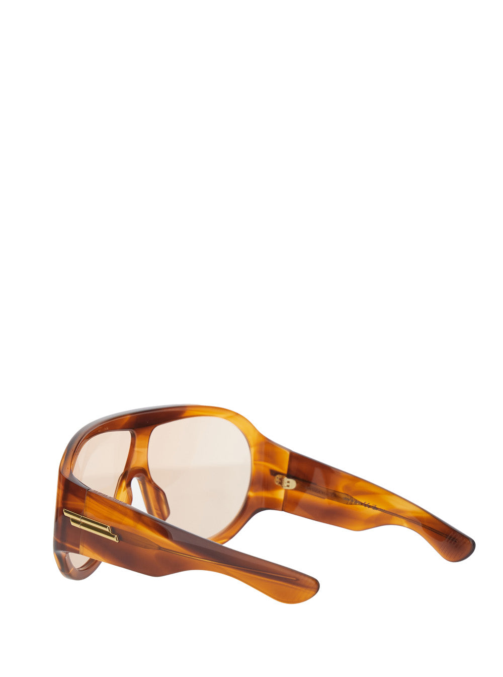 Bottega Veneta Women 'Shield' Brown Sunglasses With Geometric Frame And Side Logo In Acetate For Women