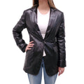 LOEWE BLACK LEATHER PADDED TRENCH COAT - SIZE M