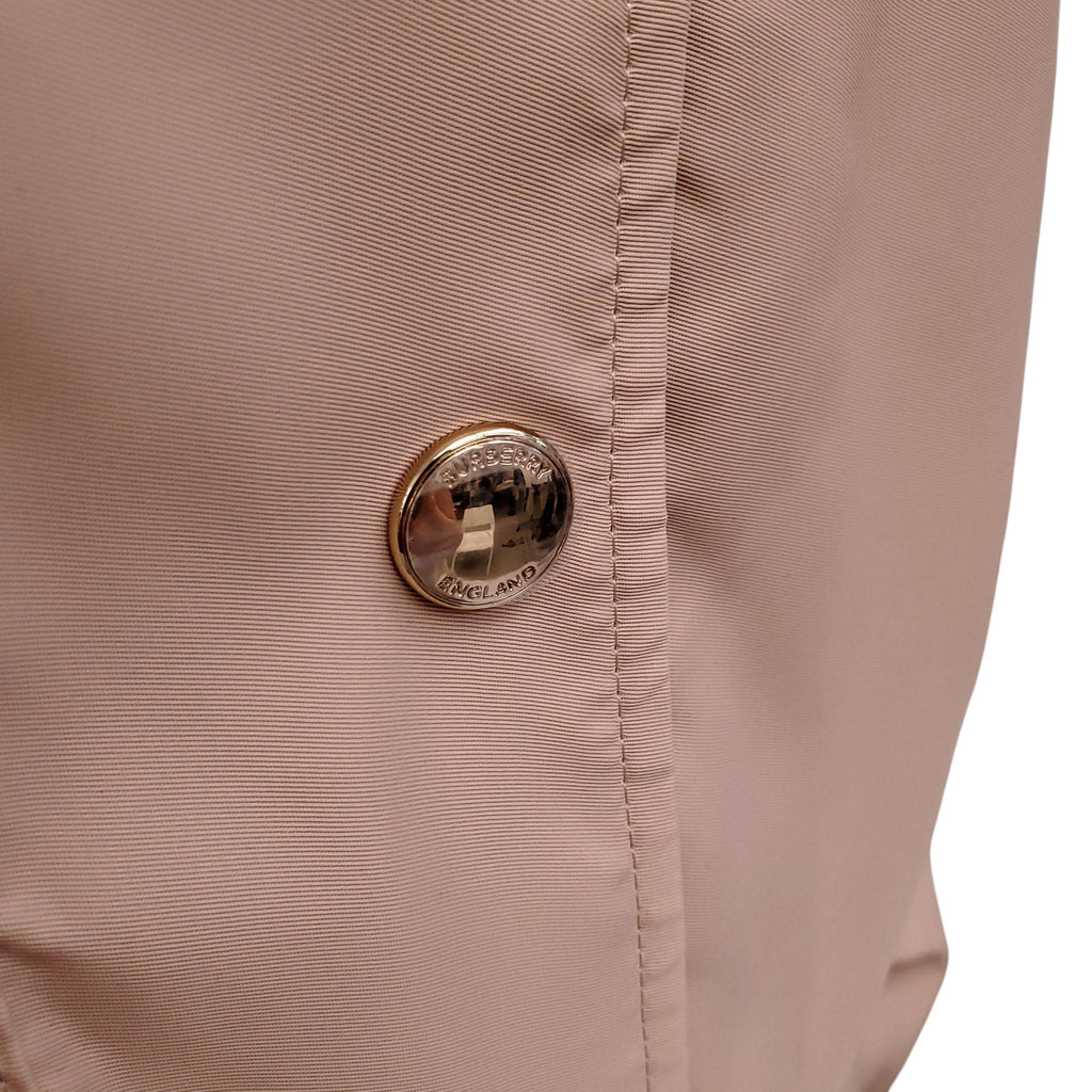 BURBERRY KHAKI LOGO RAIN JACKET - SIZE US 4