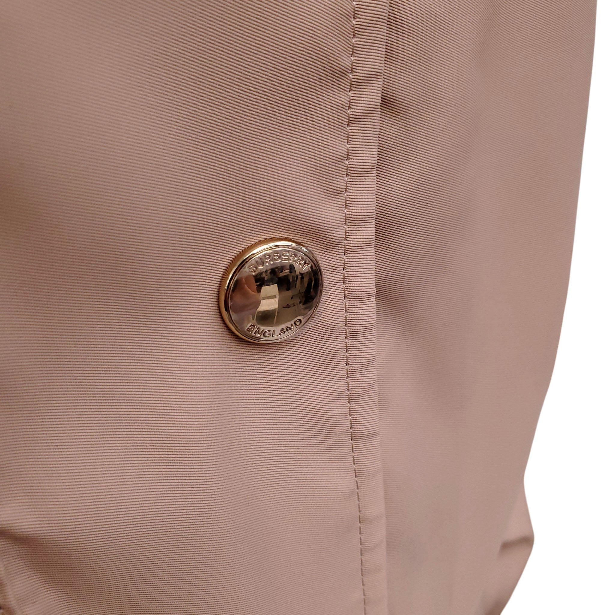 BURBERRY KHAKI LOGO RAIN JACKET - SIZE US 4