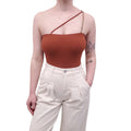GUCCI BURNT ORANGE LOGO BATHING SUIT - SIZE XS