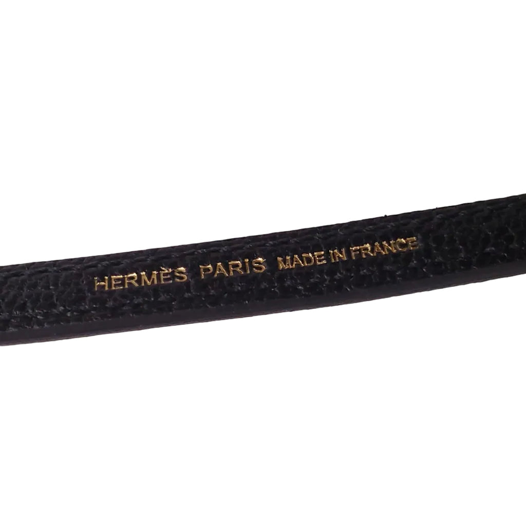 HERMÈS BLACK MINI CHEVRE BOLIDE TOP HANDLE BAG