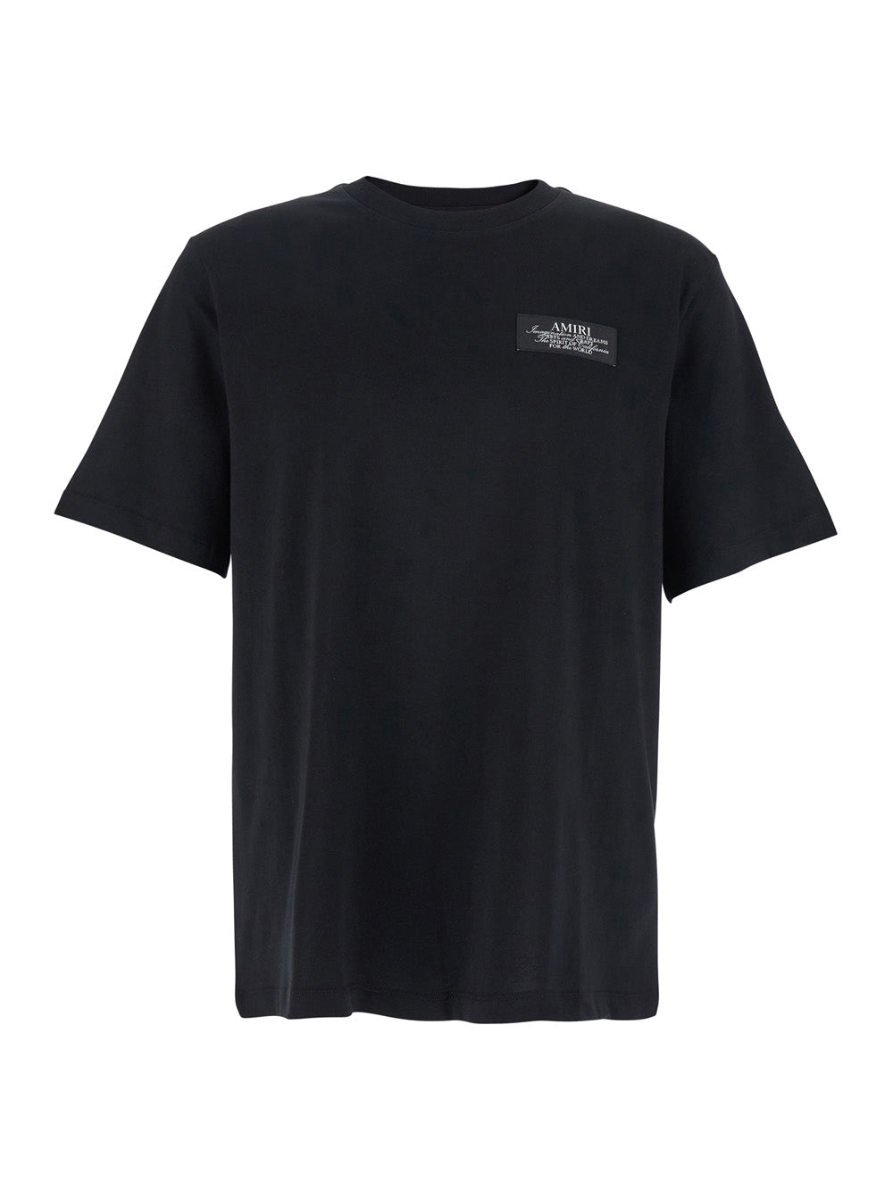 Amiri Men Black T-Shirt With Spirit Print On The Front In Cotton Men