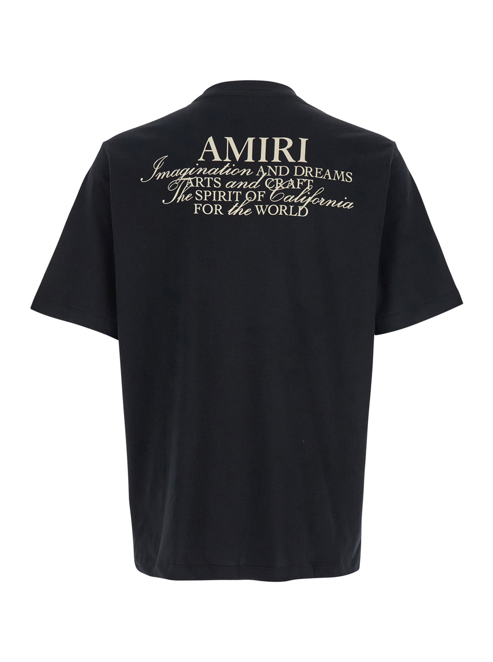Amiri Men Black T-Shirt With Spirit Print On The Front In Cotton Men