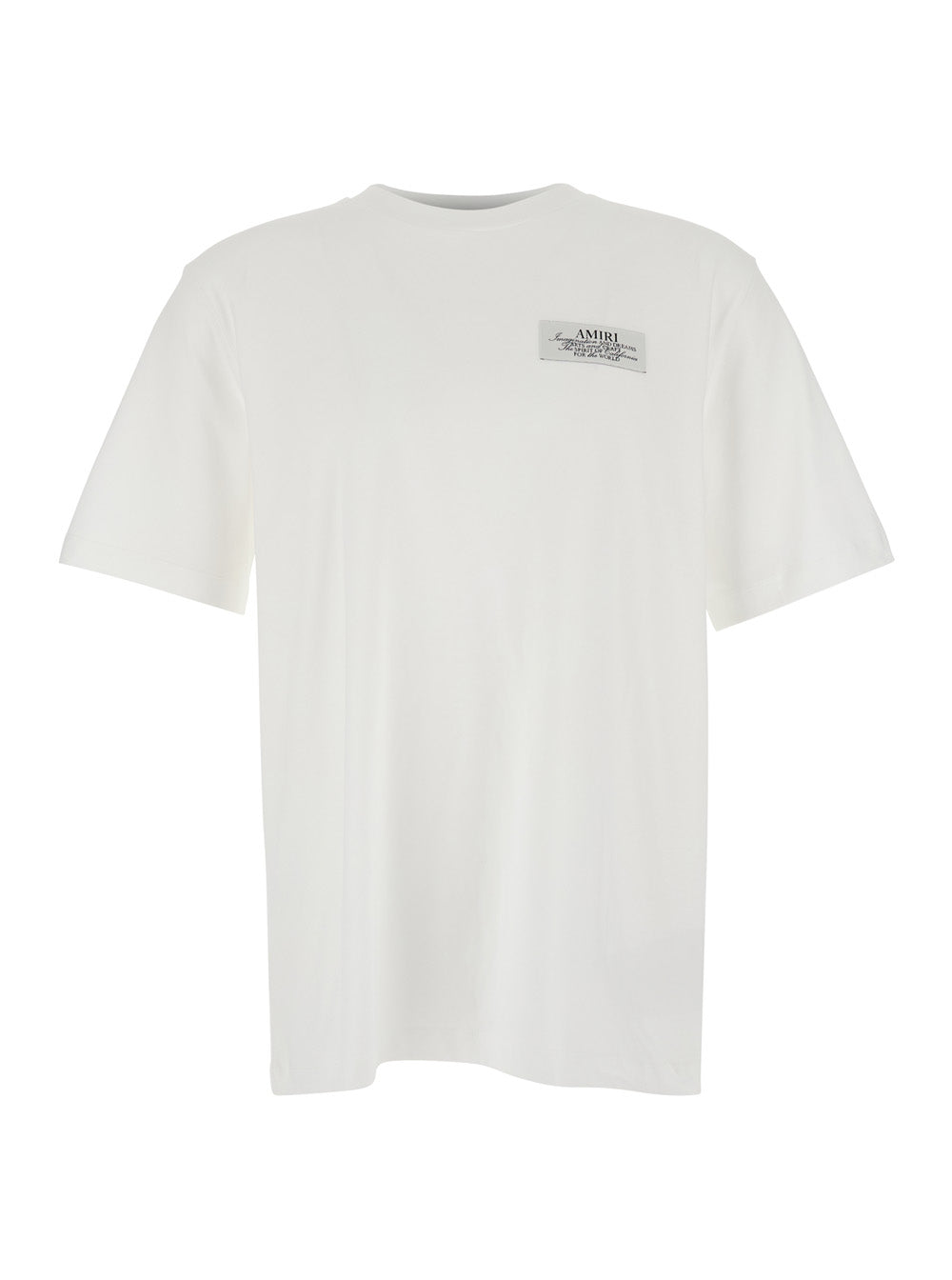Amiri Men White T-Shirt With Spirit Print On The Front In Cotton For Men