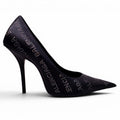 BALENCIAGA BLACK LOGO KNIFE PUMPS - SIZE 39