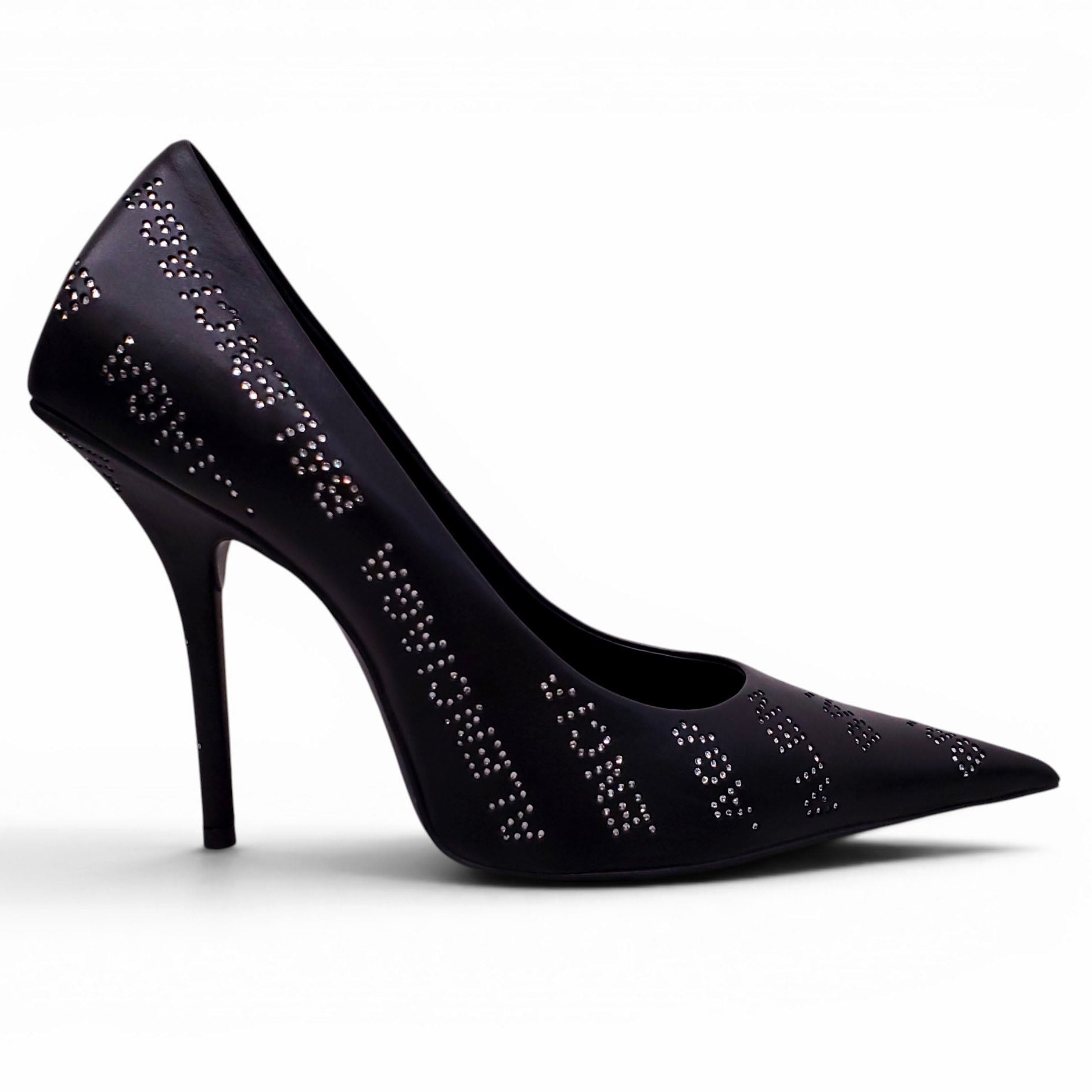 BALENCIAGA BLACK LOGO KNIFE PUMPS - SIZE 39