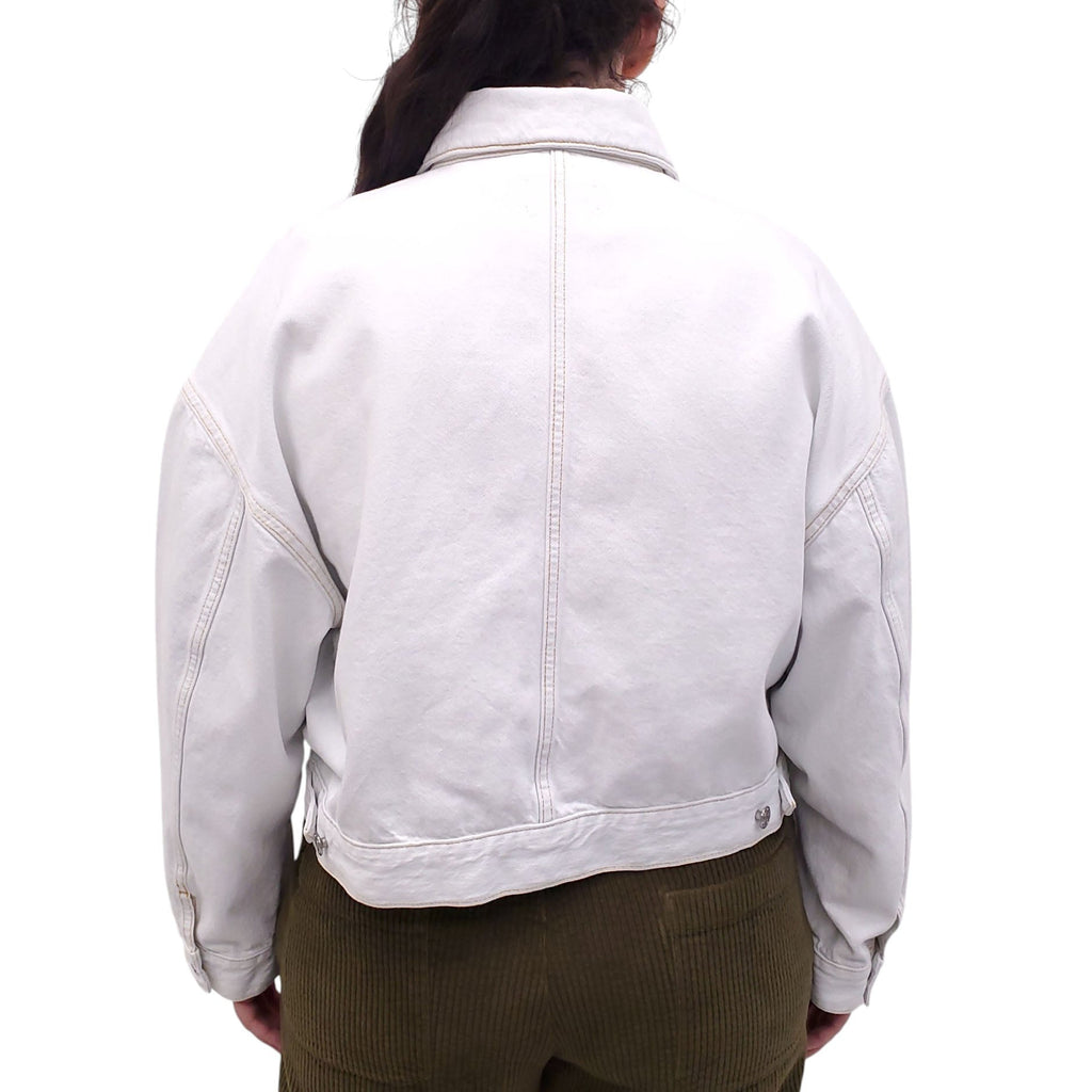 FRAME LIGHT WASH DENIM JACKET - SIZE M