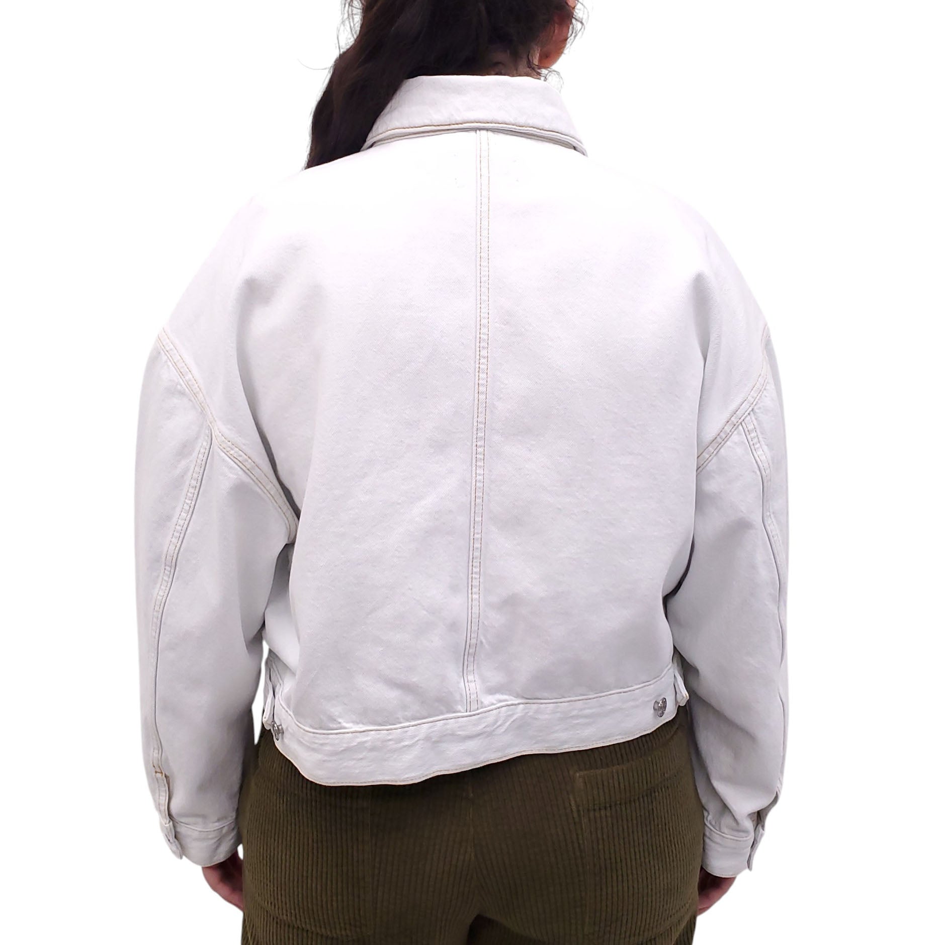FRAME LIGHT WASH DENIM JACKET - SIZE M