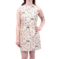 RED VALENTINO GREEN INSECT PRINT DRESS - SIZE 40