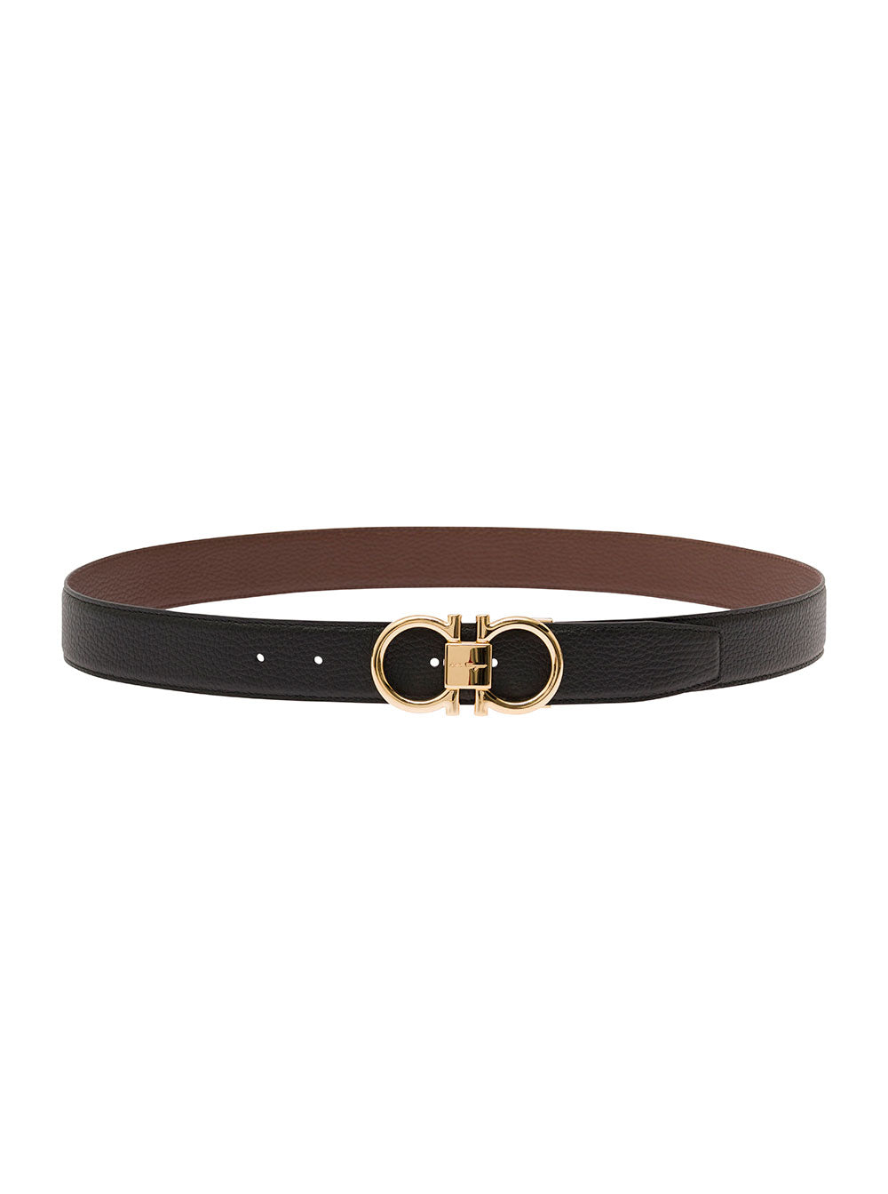 Ferragamo Men Reversibile Ad Black + Brown