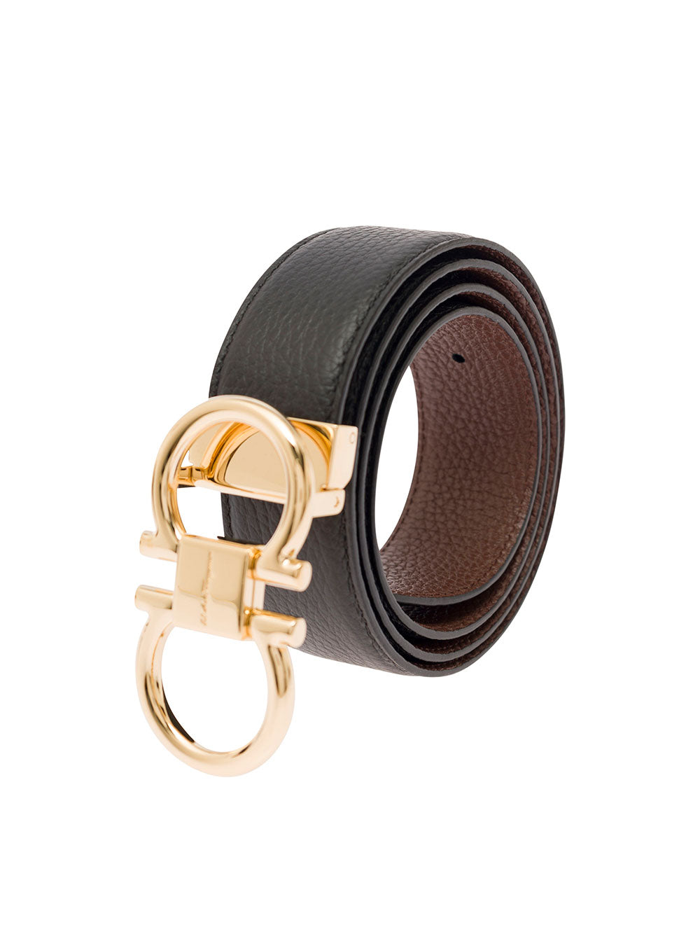 Ferragamo Men Reversibile Ad Black + Brown