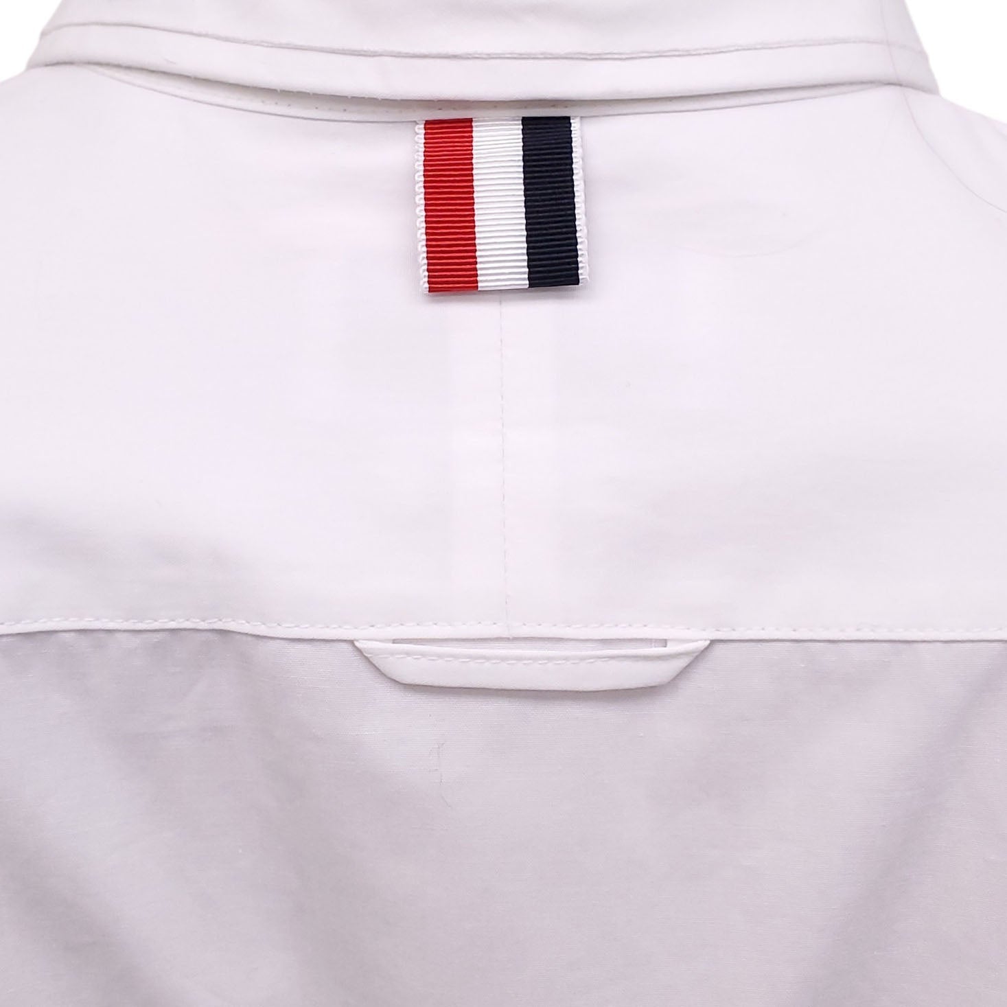 THOM BROWNE WHITE POPLIN A-LINE DRESS - SIZE 46
