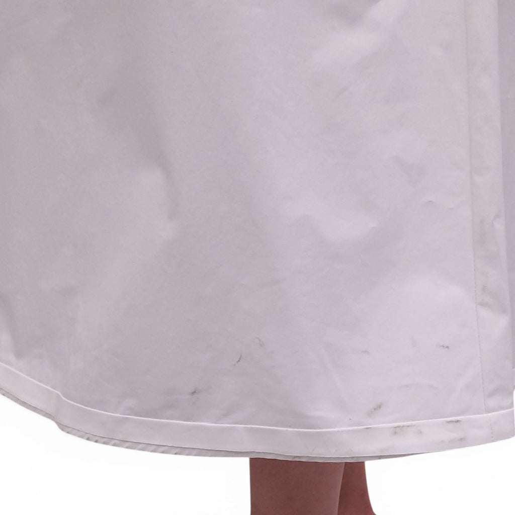 THOM BROWNE WHITE POPLIN A-LINE DRESS - SIZE 46