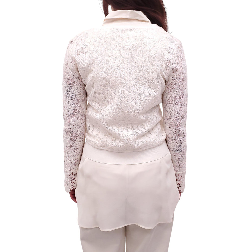 ERMANNO SCERVINO 2-PIECE LAYERED LACE CARDIGAN SET - SIZE 40
