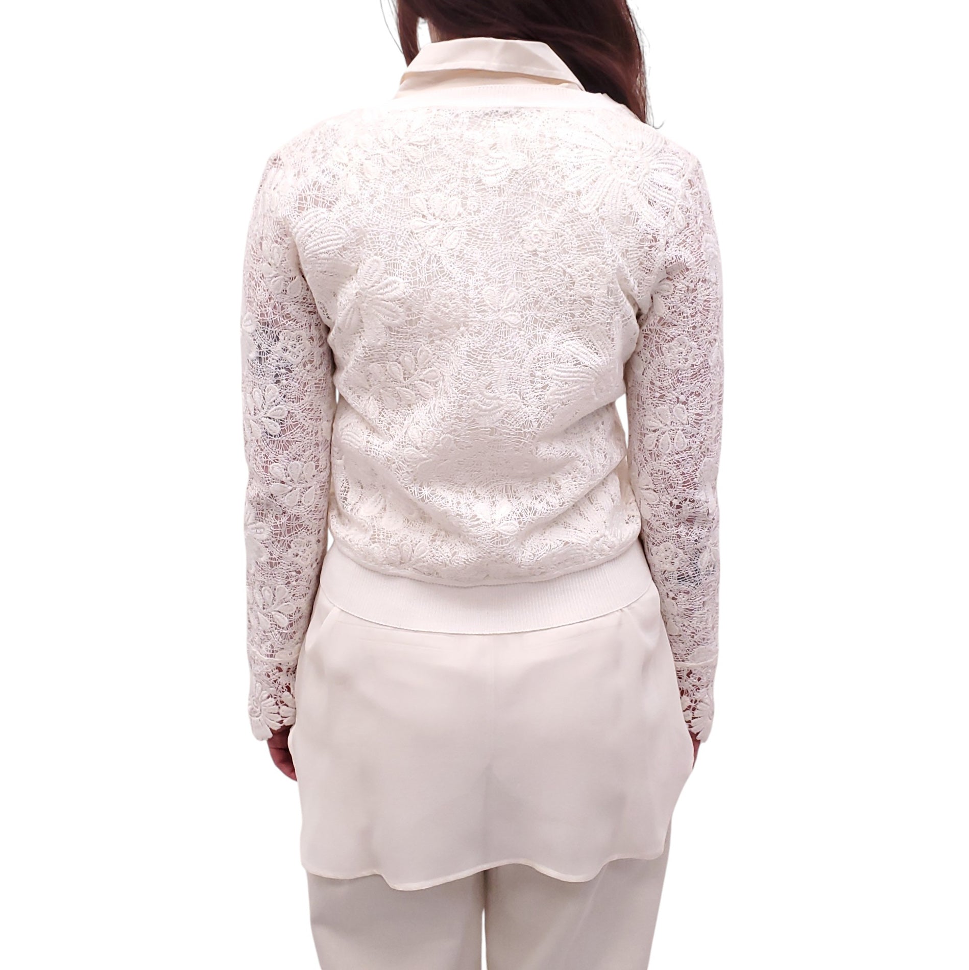 ERMANNO SCERVINO 2-PIECE LAYERED LACE CARDIGAN SET - SIZE 40