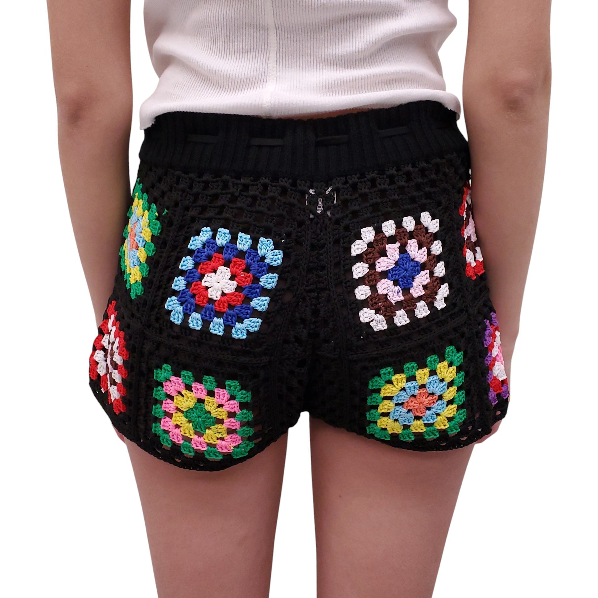 MONSE MULTICOLOURED CROCHET SHORTS - SIZE M/L