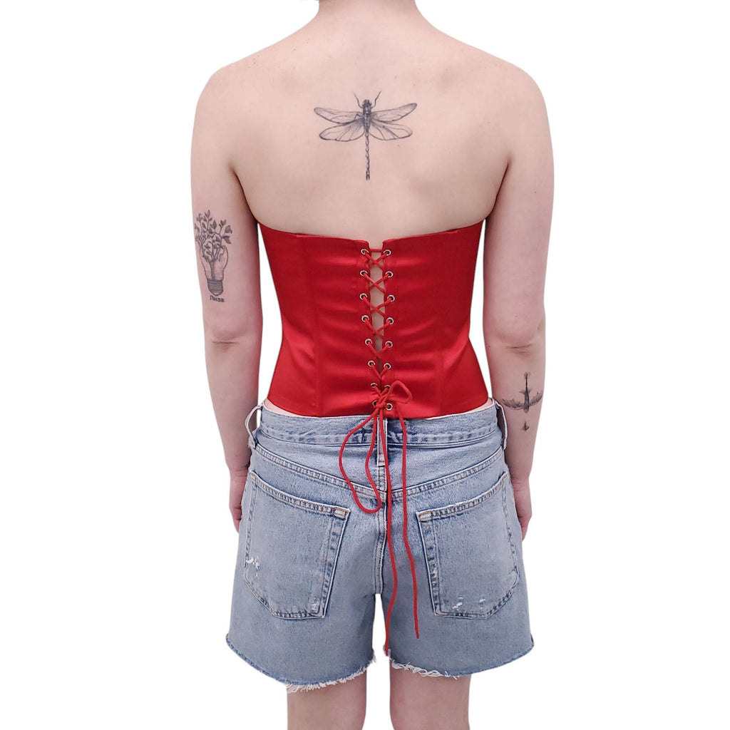 GUIZIO RED CORSET TOP - SIZE M