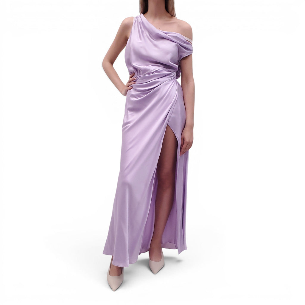 THE SEI PURPLE SILK LONG GOWN - SIZE 8