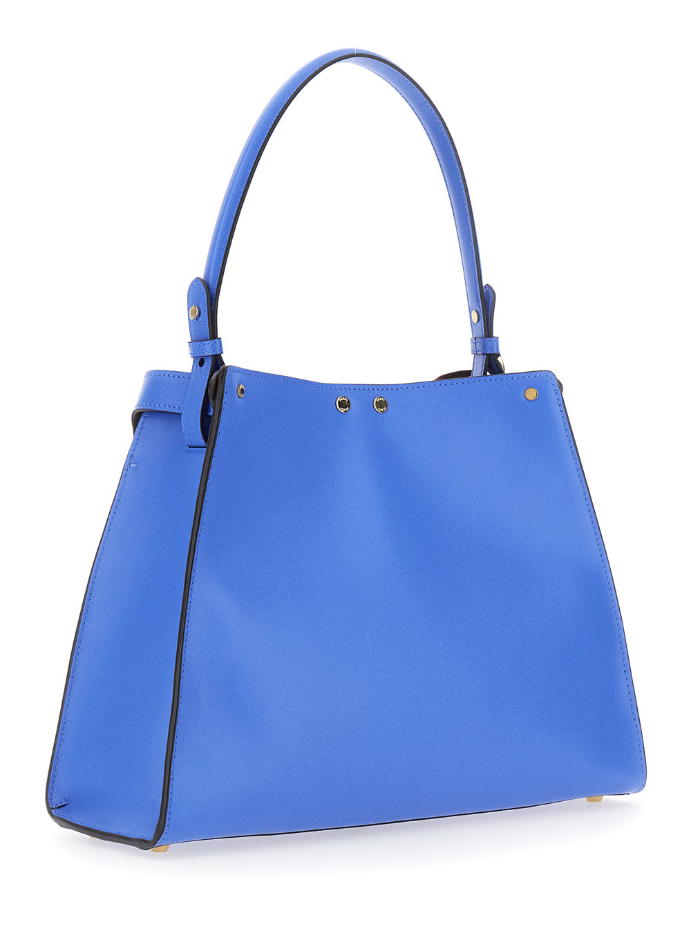 Fendi Women 'Fendi Way' Blue Handbag With Removable Handle And Turn Lock In Leather For Women