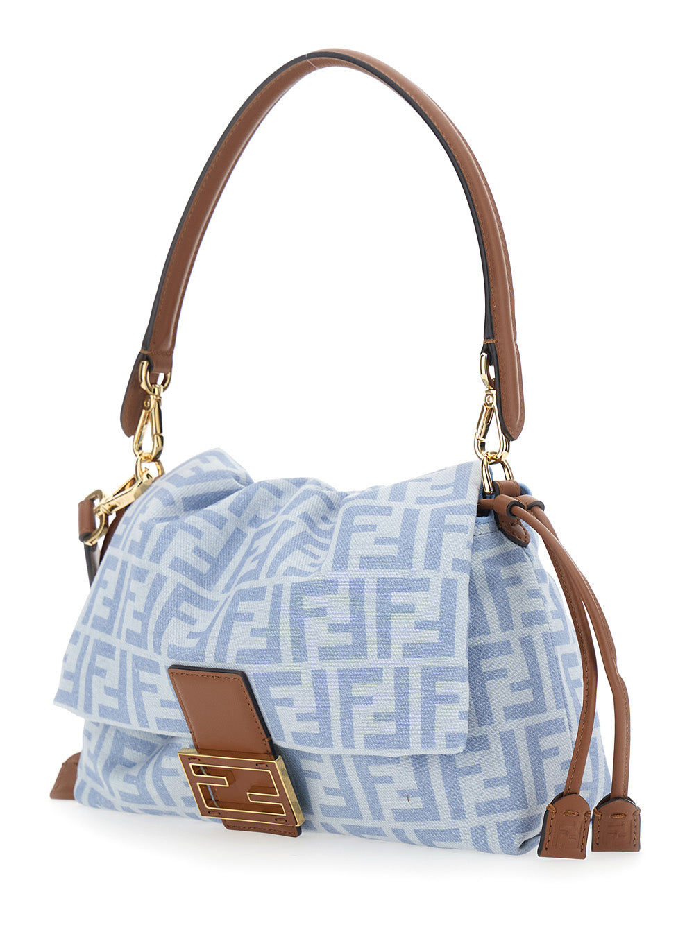 Fendi Women Mamma Baguette  Denim Ff/Vit.G