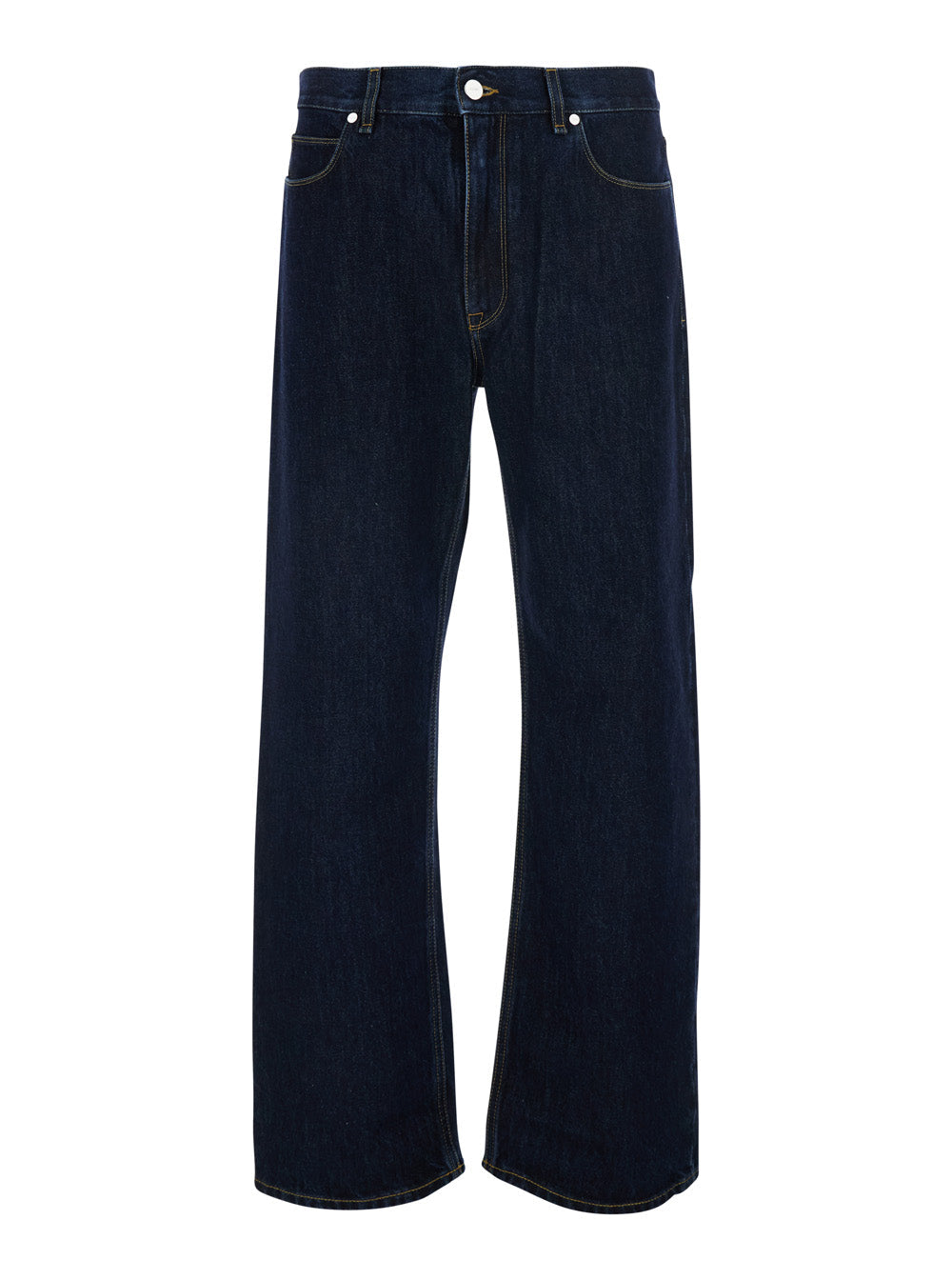 Fendi Men Blue Jeans With Logo Patch On The Back In Denim For Men