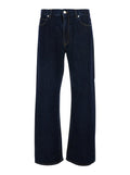 Fendi Men Blue Jeans With Logo Patch On The Back In Denim For Men