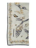 Ferragamo Women Beige Scarf With All-Over Floral Print In Silk  For Women