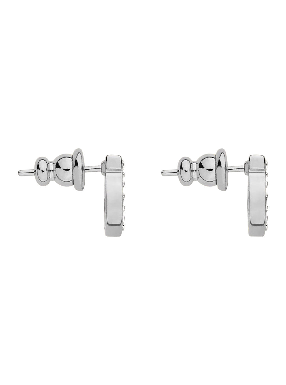 Ferragamo Women Silver-Colored Earrings With Gancini Design And Butterfly Clasp In Brass For Women