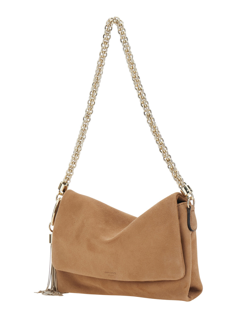 Jimmy Choo Women 'Callie' Beige Mini Bag With Chain Strap And Logo On Front In Suede Women