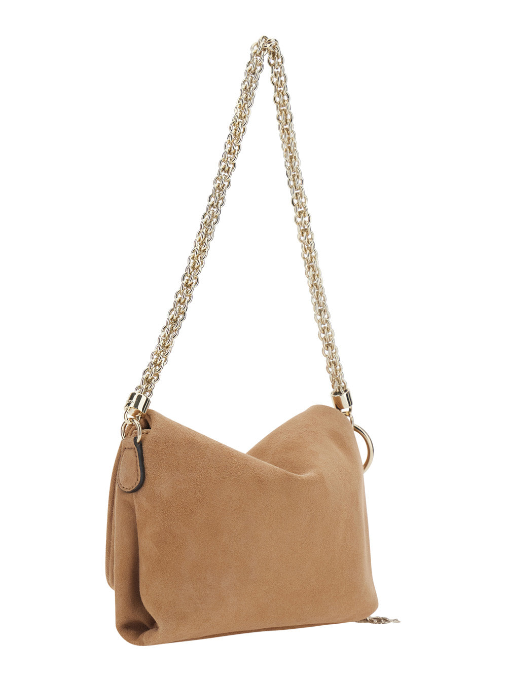 Jimmy Choo Women 'Callie' Beige Mini Bag With Chain Strap And Logo On Front In Suede Women