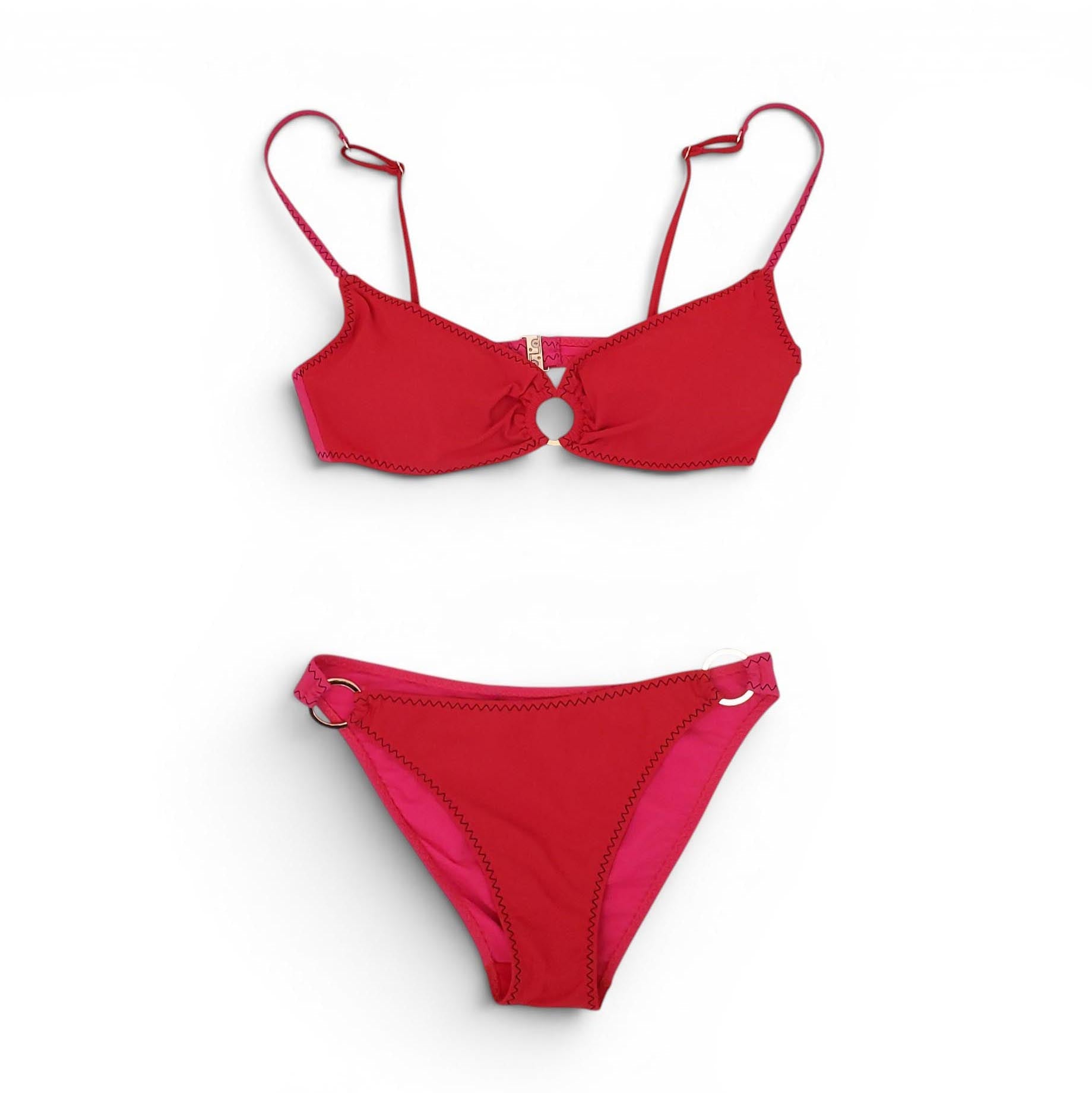 STELLA MCCARTNEY RED AND PINK BIKINI - SIZE S