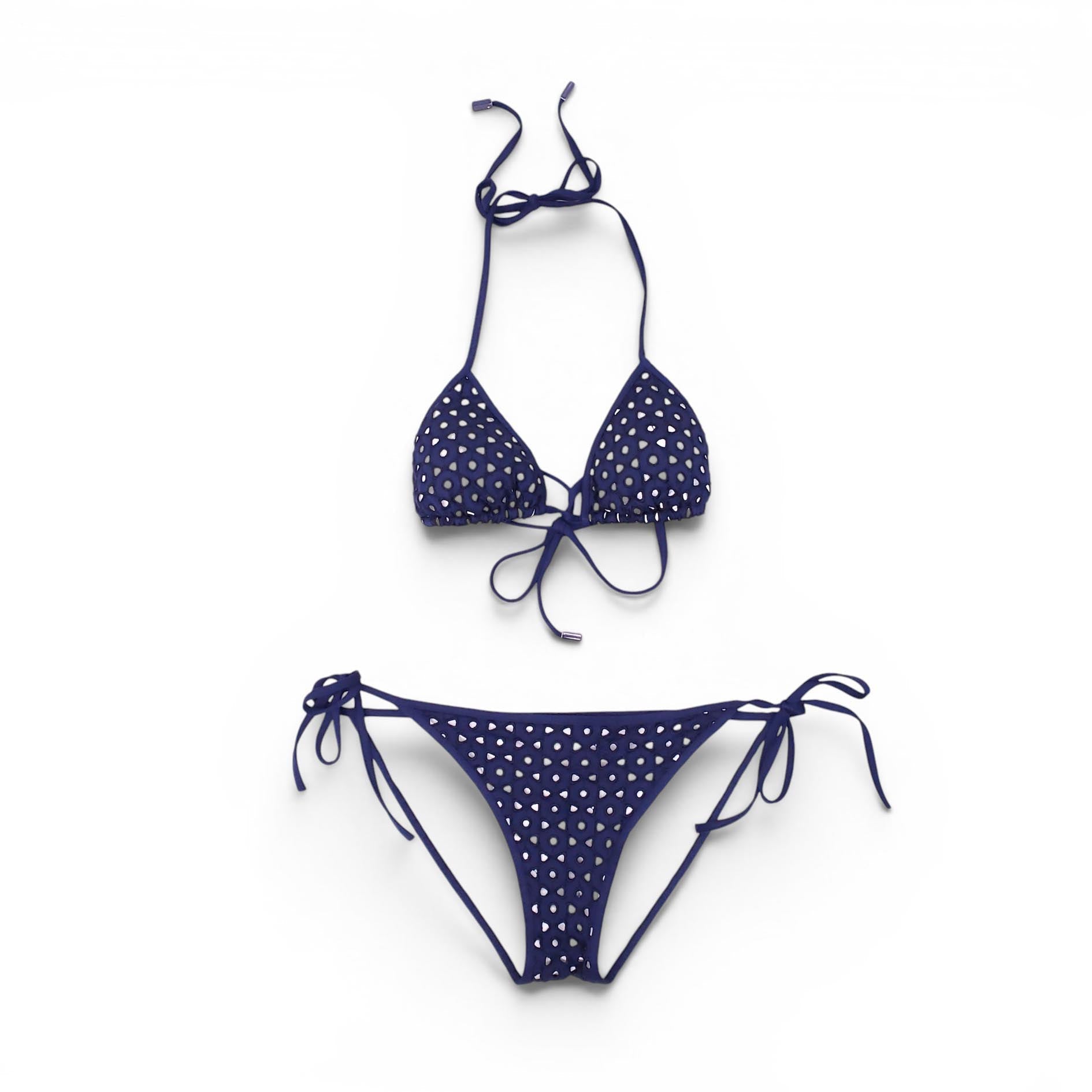 VILEBREQUIN BLUE & WHITE PATTERNED BIKINI - SIZE 32