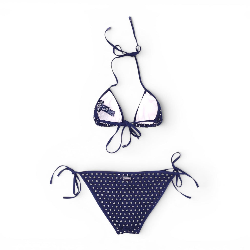 VILEBREQUIN BLUE & WHITE PATTERNED BIKINI - SIZE 32