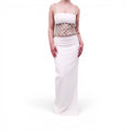 RETROFÊTE WHITE DRESS WITH CRYSTAL BEADING AND PEARL DETAILS - SIZE XS