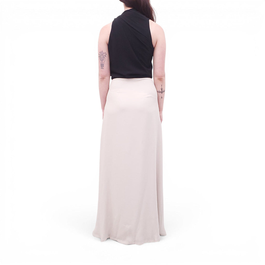 GUCCI BLACK AND CREAM GOWN WITH SEQUIN DETAIL - SIZE 40