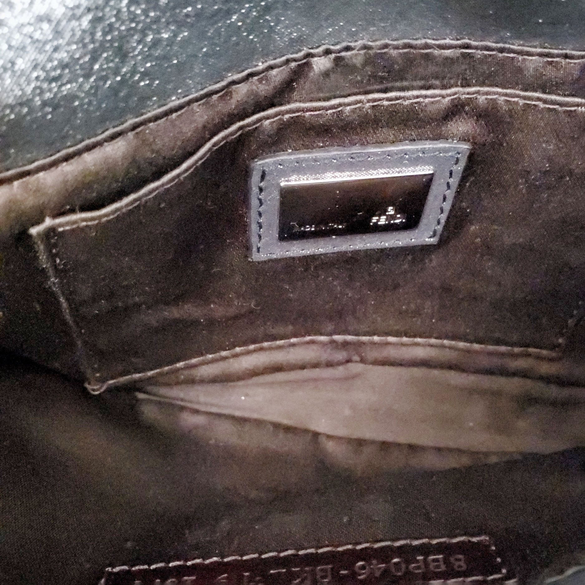 FENDI SILVER 'MIA' POUCHETTE BAG