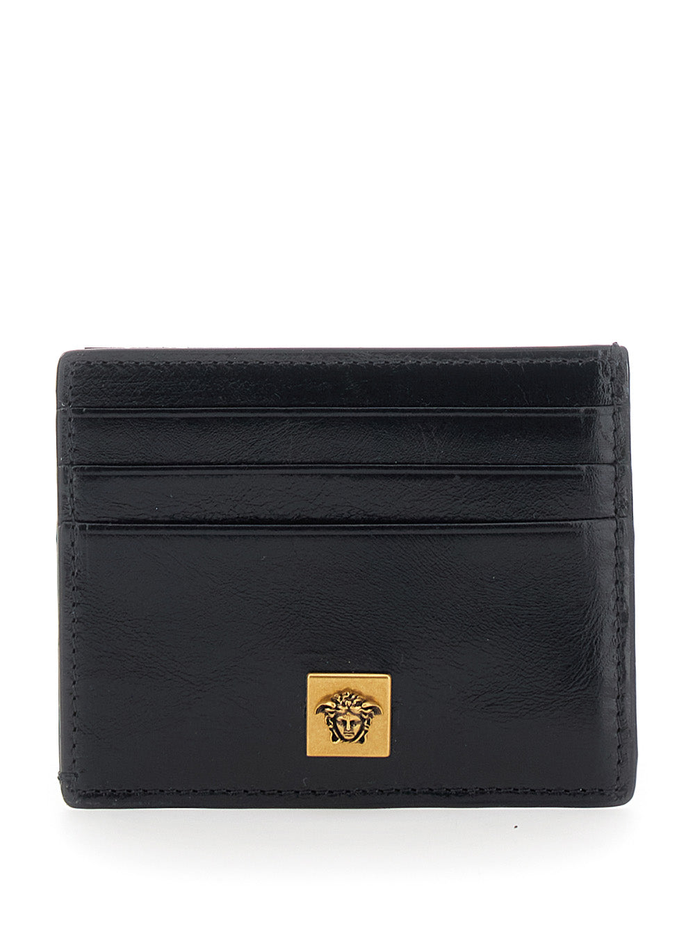Versace Men Flat Card Case Calf Leather