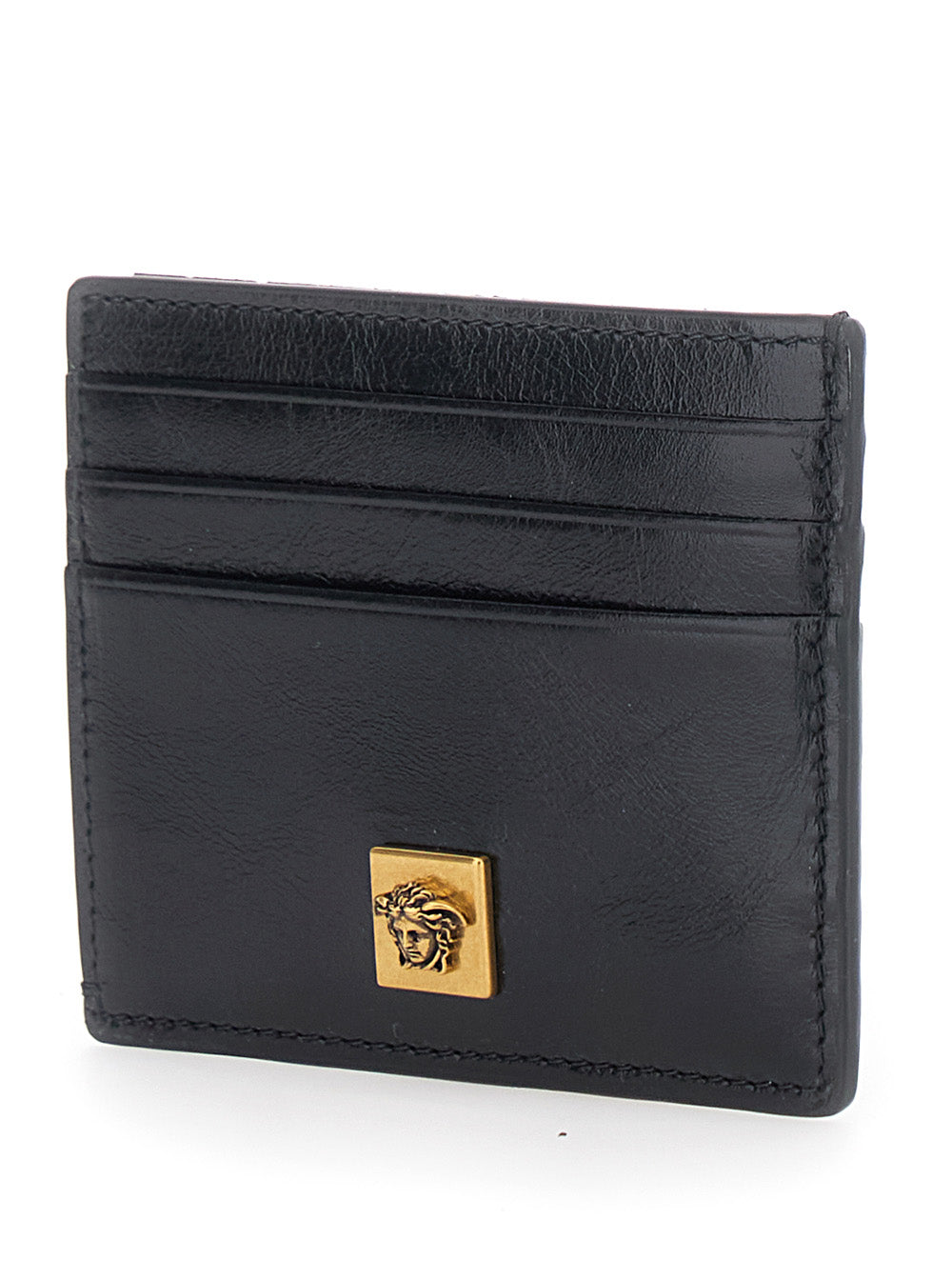 Versace Men Flat Card Case Calf Leather