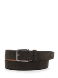 Tod's Men Suede Belt With Elegant Details Brown For Men